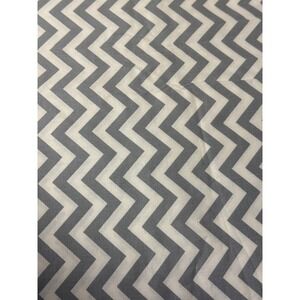 Chevron Fabric 2 Yards Grey White Zigzag Print 44 Inch Width Modern Cotton Craft